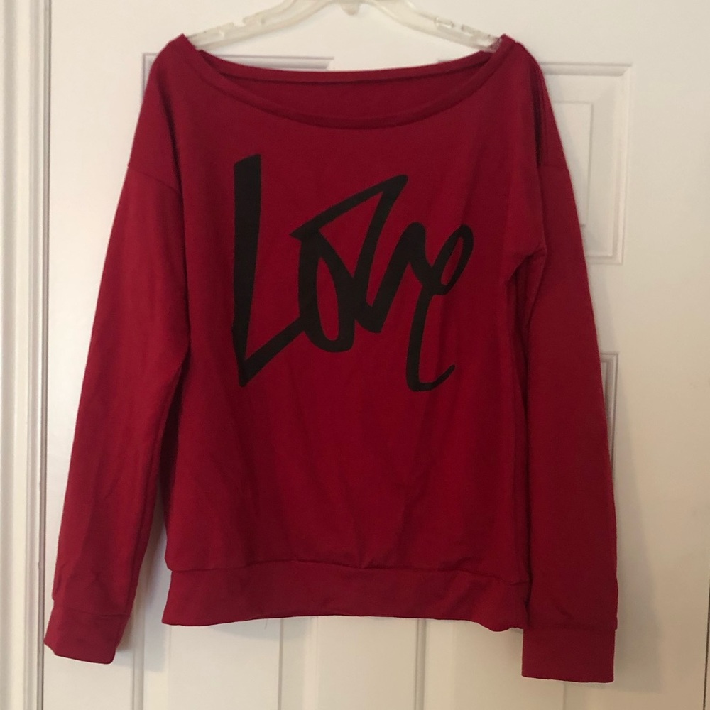 ❤️🖤 NWOTLong sleeve off a shoulder sweatshirt
